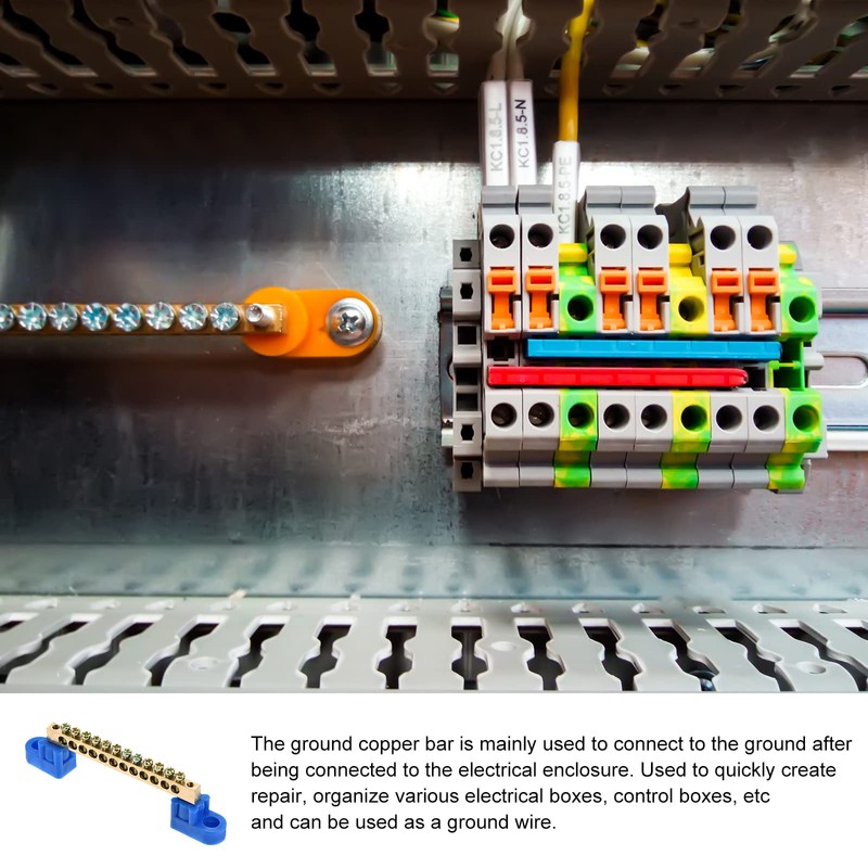 Rebower Terminal Block 12 Positions Earthing Wire Connector [for Control