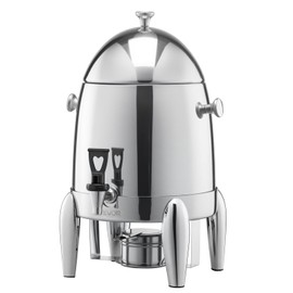 VEVOR Stainless Steel Beverage Dispenser, 2.7 Gallon Drink Dispenser with Alcohol Burner, Hot & Cold Drink Dispensers for Coffee Tea Hot Water, with Spigot Ice Tube, for Restaurants, Hotels, Parties