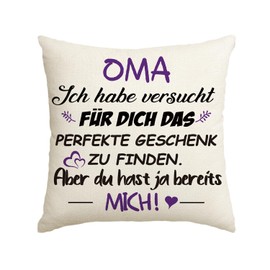 Artoid Mode Gift For Grandma Cushion Cover, 45 x 45 cm, Best Grandma Birthday Gifts From Granddaughter Grandson Mother's Day Cushion Love Cushion Cover Decoration