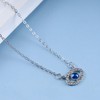 Atentuyi CZ Evil Eye Necklace Silver CZ Pendant Necklace Evil