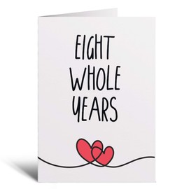 Postcard Prints - 8 Year Anniversary Card For Husband or Wife Anniversary Card for 8th Anniversary Card For Boyfriend or Girlfriend Eight Wedding Anniversary