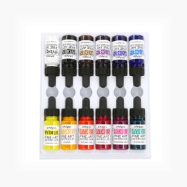 Dr. Ph. Martin's Hydrus Fine Art Watercolor (Set 1) Watercolor Set, 0.5 oz, Set 1 Colors, 1 Set of 12 Bottles