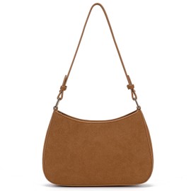 GETERUUV Shoulder Bags for Women Suede Handbag Purse Crossbody Fall Bag Retro Suede Shoulder Bag Brown Suede Satchel Bag