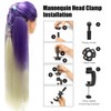 Training Heads, 28 Inch Hairdressing Head for Hairdressers, 100% Synthetic