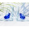 Crystal Bookends Decorative Glass Book Holders Heavy Duty Book Ends