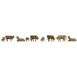 Noch Brown Cows (9) Hobby Figure Set N38216 N Gauge