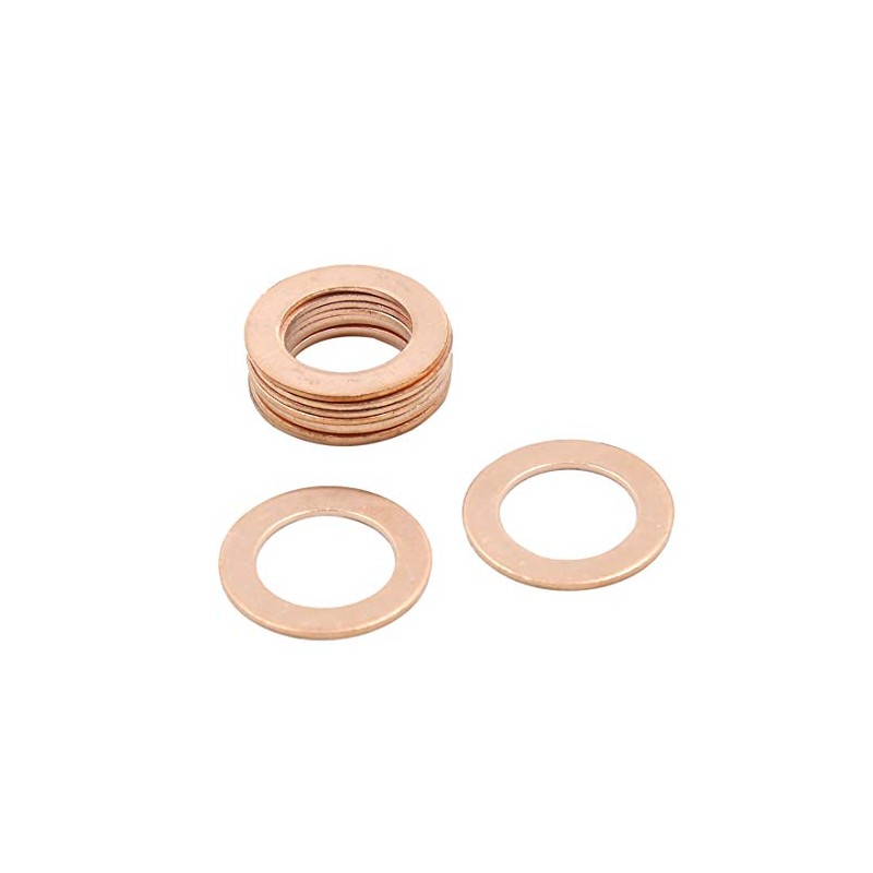 sourcing map Washers 10 Pieces Rings Flat Sealing Rings 15