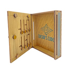 Project Genius: True Genius - Caesar's Codex, Wood Brainteaser Puzzle, Based on Ancient Artifacts, Play and Then Display, For Ages 14 and up