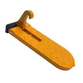 Car Door Step for Easy Roof Access -Multi-Foldable Aluminum Alloy Car Step Hook for Most Cars, SUVs, Trucks - with Glass Breaker - Roof Rack Accessories(Long Style Yellow 1 Pack)