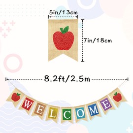 VILIFEVER Welcome Banner for Back to School Decorations, First Day of School Banner Welcome Sign for Classroom Decorations Office Home Decor School Party Supplies