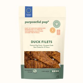 Purposeful Pup Duck Jerky Dog Treats, 8oz – All Natural, Single Ingredient, Grain-Free, High-Protein Chews for Dogs | Premium European Quality | Air-Dried, Healthy Training Reward
