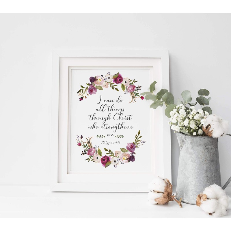 Philippians 4 13 Print, I Can Do All Things Through