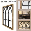 Oakrain Rustic Window Mirror for Wall Decor, 24”x37” Wood Frame