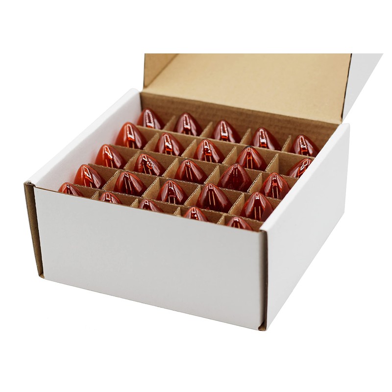 Creative Hobbies® Transparent Orange C7 Light Bulbs - 7 Watt,