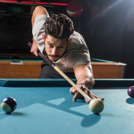 AB Earth 58" Pool Cue Stick Canadian Maple 13mm Tip Billiard Cue with Irish Linen Wrap (Red, 21oz)