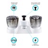 Dura Faucet DF-PL720S-WT RV Bathroom Faucet with Smoked Acrylic Knobs