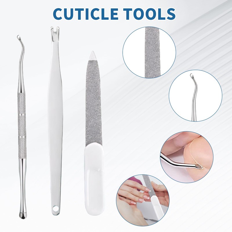 Guegine Wide Jaw Opening Anti-Splash Slanted Nail Set,Slanted Nail Clippers