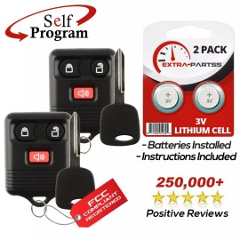 Extra-Partss 2 Remote Car Key for 1998-2005 Expedition Explorer Ranger F150 Navigator