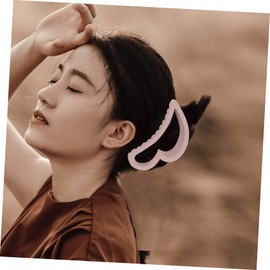 WOONEKY 3pcs Large Frosted Heart Hair Claw Clips Nonslip Hair Clamps Stylish Clips for Women for Everyday Use