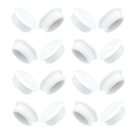 Merriway BH01148 (100 Pcs) Flush Fitting Push Fit Screw Caps Covers, White 13mm Diameter Cap To Fit 10mm Hole - Pack of 100 Pieces
