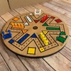 Fast Track Game Wood 35.5cm Diameter Family Board Game Brown