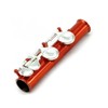 Paititi Red Lacquer Silver Keys Closed Hole C Flute with