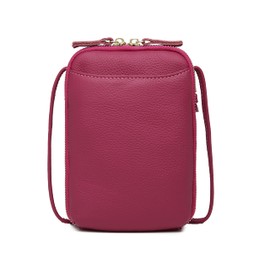 Gusio Leather 181047 Genuine Leather Smartphone Shoulder Women's Smartphone Pochette Crossbody Stylish Compact Wallet Card Storage Travel Minimal Luggage Casual 100% Leather Shrink Shoulder Bag