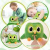 QESSUVNC Green Owl Plush Toy, Cute Animal Plush Doll, Soft