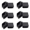 Uenhoy 30 Pcs 1-1/2" Square Plastic Plugs Insert End Caps