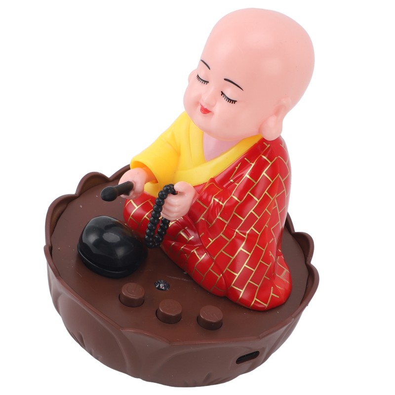 Musical Nodding Monk Figurine Decoration Moving Head Buddha Statue with