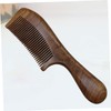 Healvian Wooden Hair Comb with Round Handle Durable Smooth Comb