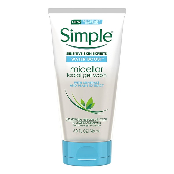 Simple Water Boost Micellar Facial Gel Wash for Sensitive Skin,