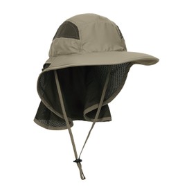 Wanying Unisex UV Protection Sun Hat with Neck Protection - 12cm - Large Brim - Outdoor Activities – for Head Circumference 56-62cm - 56-62