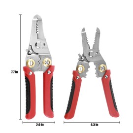 JASKFG Wire Stripper - Plier 3 in 1 Hand Tool, Terminal Crimper, Cable Cutters, Wire Strippers Electrical, Cable Stripper Tool - Wire Strippers for Adjustable Rotary Switch Self Adjusting