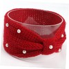 PACKOVE Pcs Fashion Knit Headband Women Pearl Decorated Bowknot Warmest