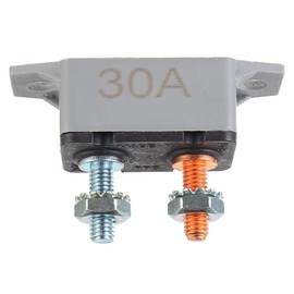 EPLZON 30A 12V-24V Automatic Reset Circuit Breaker with Cover Stud Bolt for Battery Chargers Trucks Car Engines and More(2pcs)