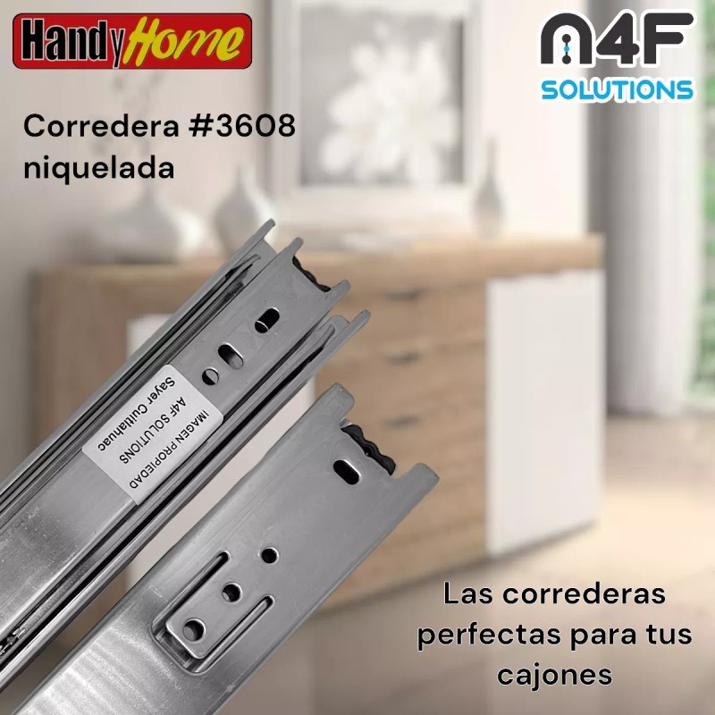 Handyhome Corredera Cajón Handy Home 60cm X 4.5cm 1paquete 2pz