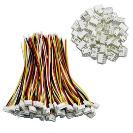 GTIWUNG 50 Pairs JST Male 4 Pin JST-PH Connector, Micro JST 2.0mm 4-Pin Male with Cable Wire, Mini JST 2.0 PH 4 Pin Connector Plug with 130mm Cable and Female