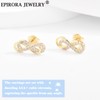 EPIRORA Sterling Silver Earrings for Women,S925 Silver Stud Earrings,Cubic Zirconia