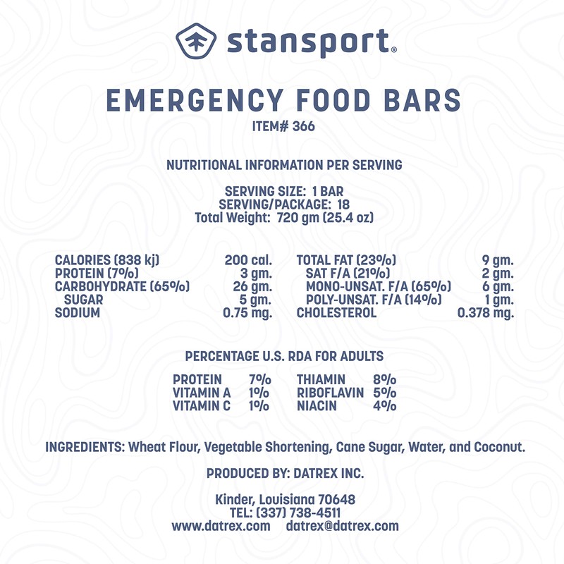 Stansport Emergency Food Bars (366)
