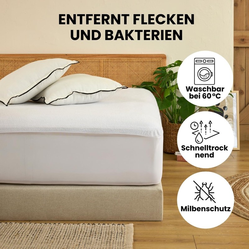 Dreamway Mattress Protector 180 x 200 cm - Waterproof &