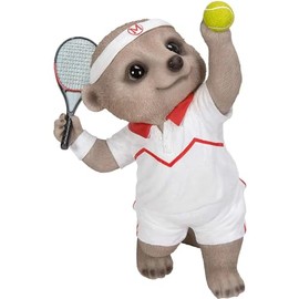 Vivid Arts Baby Meerkat Tennis Player Home or Garden Decoration (XMK-2342-D)