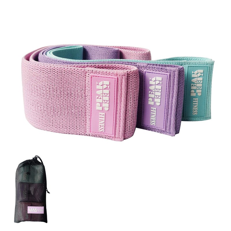 KEEPPEAK Resistance Booty Bands Set: 3 Non-Slip Fabric Exercise Bands