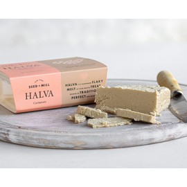 Seed + Mill - Halva - Cardamom - Vegan, Kosher, & Gluten Free; Enjoy This Soft, Fudgelike Candy Made from Sesame Paste & Cardamom - Great for Snacking or as a Dessert - 8 oz