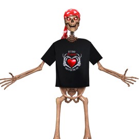 Cozypower 2 Pcs 12 ft Skeleton Accessories Valentine's Day 12 ft Skeleton Costume Set Giant Sized Skeleton Clothing for Garden Lawn Outdoor Decor