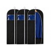 AKORD 3 Pack Breathable 47" Garment Bags for Suits, Dresses