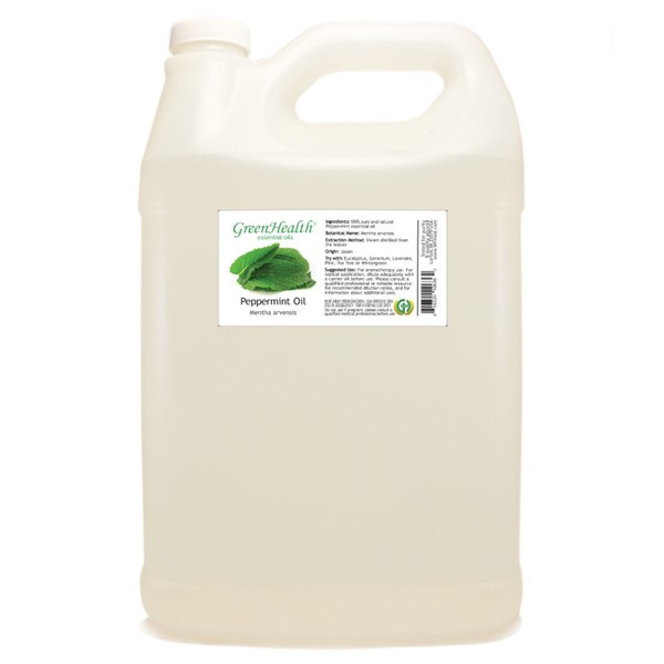 1 Gallon Bulk Peppermint Essential Oil 100% Pure Plastic Jug - GreenHealth