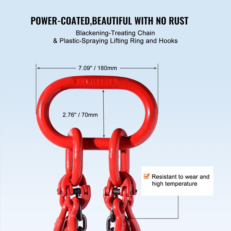 VEVOR Chain Sling, 1/4 inch x 5 ft Lifting Chains
