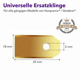 Lindman 30 x Titanium Blades Longlife Fits All Husqvarna Automower / Gardena Robot Lawnmowers 0.75mm / 3g Replacement Blades Fits 105, 310, 315, 320, 420, 430x, R40i and More, 30 Screw