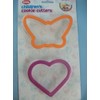 Children,s Home baking, 2 Cookie Cutters, Butterfly and Heart shape.